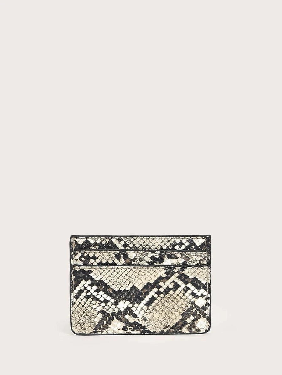 Snake Skin Card Case Wallet