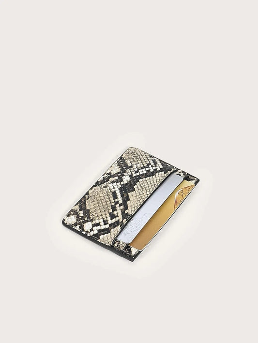 Snake Skin Card Case Wallet