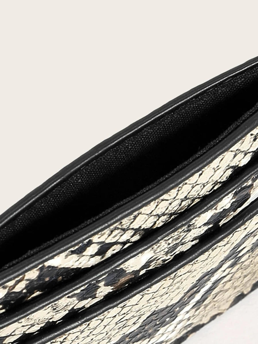 Snake Skin Card Case Wallet