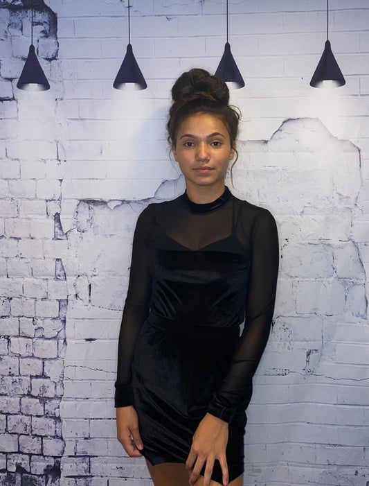 Pointed Velvet Skirt